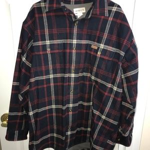 Thick flannel shirt jacket